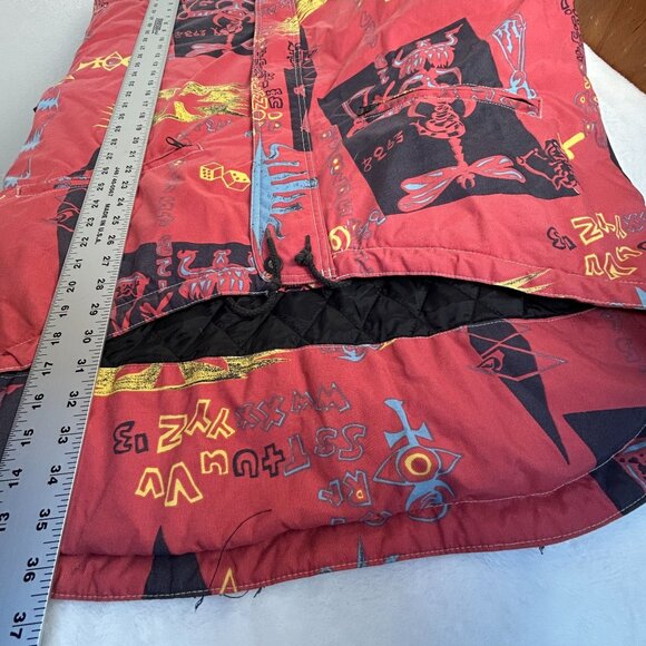 Vintage St. Moritz Ski Team Red Jacket Mens Large Full-Zip Lightweight Pockets - Picture 7 of 10